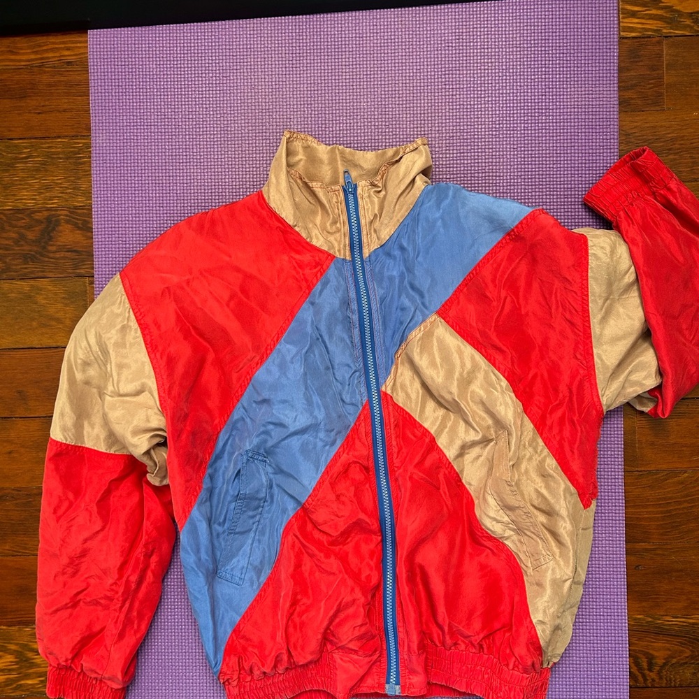 Vintage Silk Windbreaker Jacket